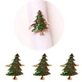 thumbnail image 5 of 6 Piezas Servilleteros Navideños Juego de Servilleteros de Árbol de Navidad para Mesa de Navidad Bodas Cenas Festivas Accesorios de Decoración de Fiestas, 5 of 5