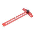thumbnail image 2 of Regla cuadrada en T, transportador para manualidades, carpintería de aleación de aluminio, trazador, carpintero, herramienta de medición de diseño, 2 of 14