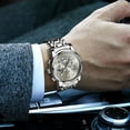 thumbnail image 3 of OLEVS Watches For Men Chronograph Multifunction Business Dress Luxury Casual Analog Moon Phase Flywheel Quartz Stainless Steel Waterproof Luminous Men Wrist Watches Reloj Para Hombre Gray Dial, 3 of 13