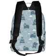 thumbnail image 3 of Lsque Cute Hippopotamus Pattern Backpack – School Travel Canvas Daypack with Ergonomic Padded Straps, Multiple Compartments & Leather Handle, 3 of 5