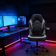 thumbnail image 6 of Taoset Ergonomic Computer Gaming Chair with High Backrest - PU Leather Racing Seat with Rocking Function & Adjustable Height, Grey, 6 of 6