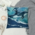 thumbnail image 2 of Whales Orcas Narwhals On Navy Polyester Body Pillow Cover Long Pillowcase with Hidden Zip Closure, 2 of 5