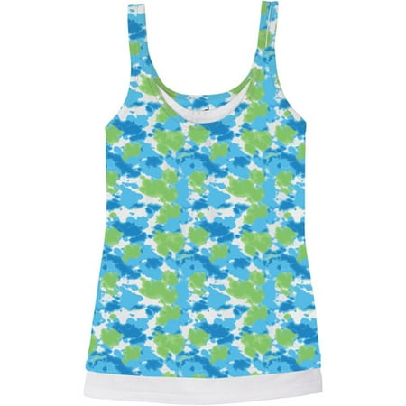 Hanes Girls' Spot Print Layered Tank