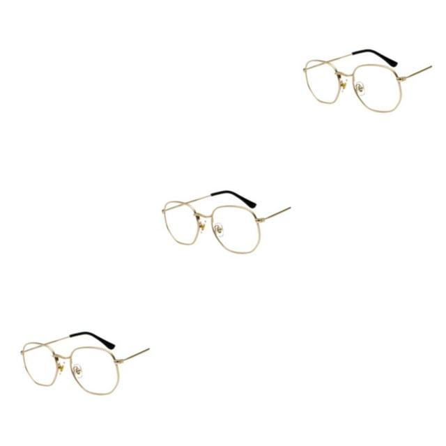 Sonducket Gafas de sol hexagonales de moda, montura ligera, lentes polarizadas, protección unisex, materiales de PC, luz dorada y azul Type1 NO1