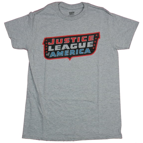 Justice League of America Mens T-Shirt  - Classic Team Logo Image (Small)
