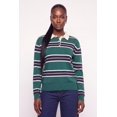 thumbnail image 2 of Women's Striped Long Sleeve Button Front Rugby Shirt, 2 of 4