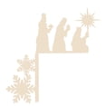 thumbnail image 2 of Cartel de esquina de la puerta de Navidad - Decoración mural de Belén con montaje adhesivo para puertas y paredes, 2 of 6