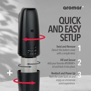AROMAR Plus - Waterless Plug-In Aroma Diffuser, Bluetooth Control, Black