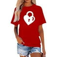 thumbnail image 2 of FASHOFT Valentines Shirts for Women Matching Couples Long Sleeve Shirt Valentines Day Gifts for His and Her Red L, 2 of 5