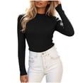 thumbnail image 2 of Warop Womans Mock Neck Sweater, Half Turtleneck Long Sleeve Ribbed Knit Top, Slim Fit Pullover for Fall Layering, 2 of 5