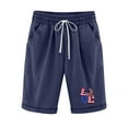 thumbnail image 2 of Linen Shorts for Women,Bermuda Shorts for Women Plus Size Cotton Linen Bermuda Shorts Wide Leg Solid Color Loose Beach Shorts with Pockets, 2 of 6