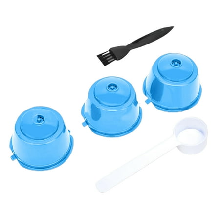 

Gwong 5Pcs/Set Coffee Capsule Cups Reusable Refillable with Spoon Brush Heat-resistant Food Grade Coffee Filters Kitchen Supplies