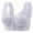 Blue, variant on Yyeselk Women's Front Closure Bras Push Up Front Button Wide Strap Bra Full Coverage Bra No Underwire Daily Bras for Older Women Gray 42
