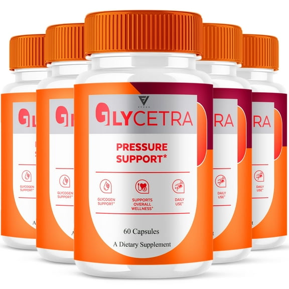 (5 Pack) Glycetra Glycogen Support Supplement, Glycetra Advanced Daily Health and Wellness Support Formula (300 Capsules)