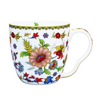 LanHong 16 oz Bone China Coffee Tea Cup Cute Floral Coffee Mug Microwave  and Dishwasher Safe Coffee Cup Gift for Friend Colleague Dad Mom -  Walmart.com
