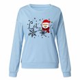 thumbnail image 4 of Pntutb Navidad Mujer Casual Imprimir Cuello Redondo Manga Larga Swertshirts Blusa Camiseta tops Pntutb Pntutb-501, 4 of 7