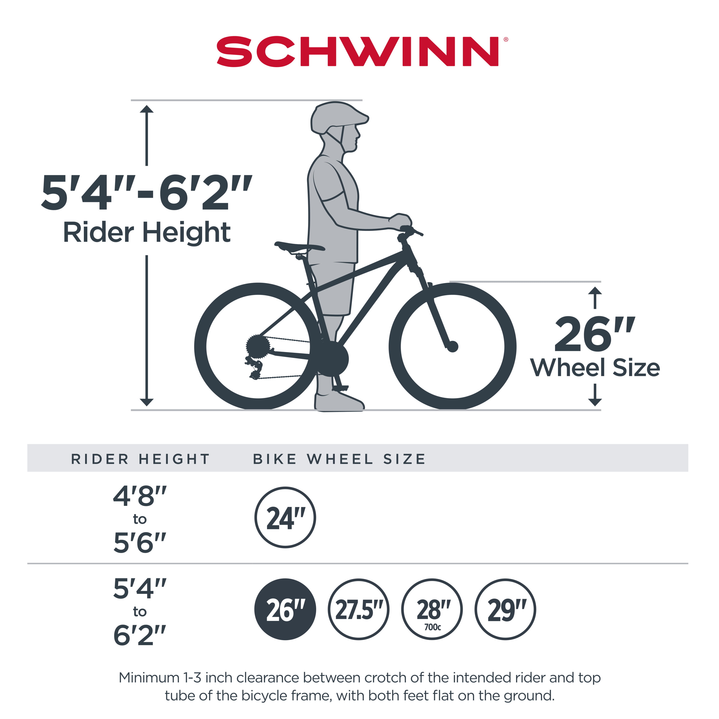 Schwinn Wheel Size Chart