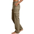 thumbnail image 5 of Women's Mid-Rise Loose Fit Cargo Boot Pants with Side Pockets Utility Pants for Casual Hiking Outdoor Activities Khaki XL(XL), 5 of 6