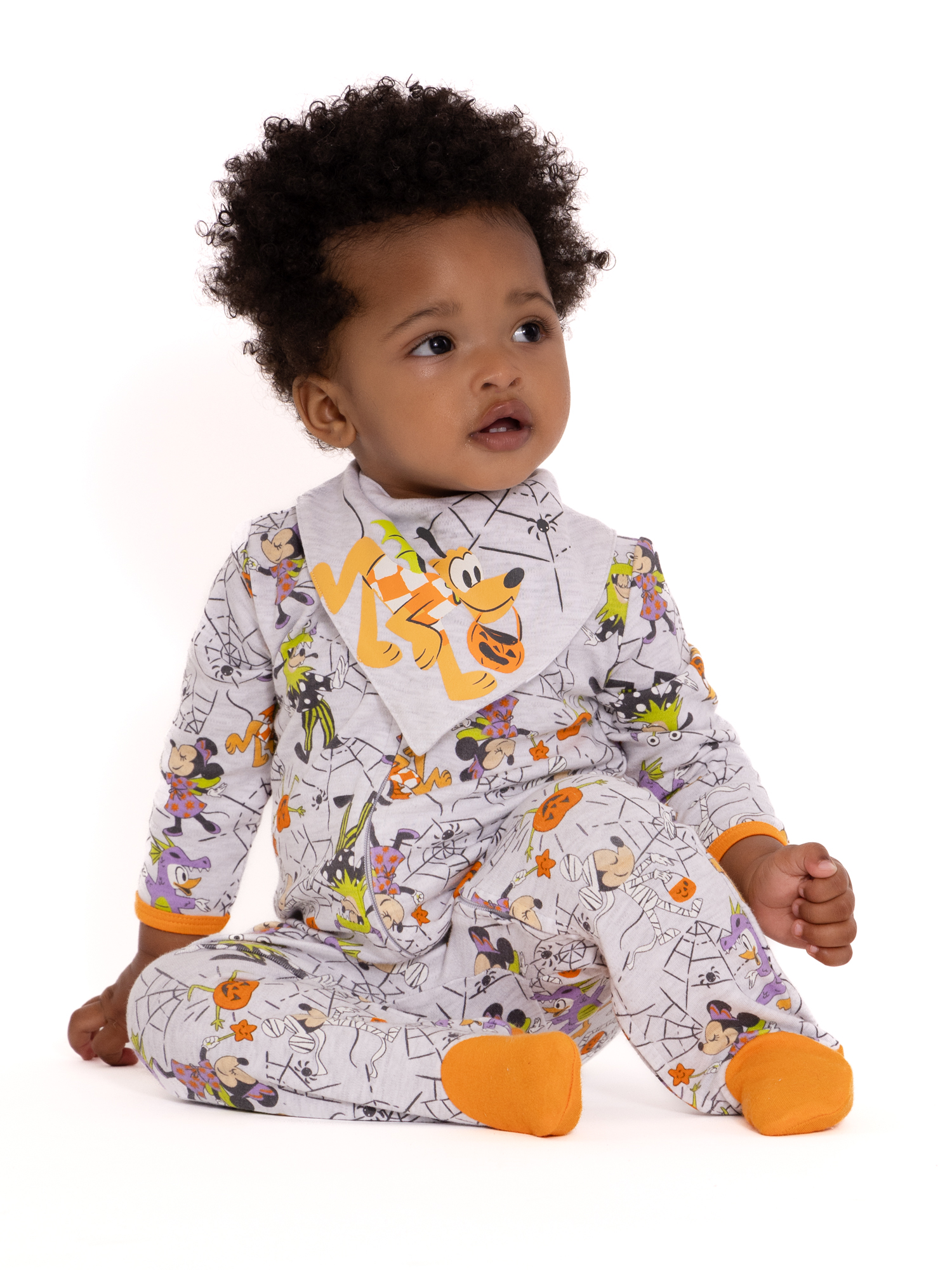 Baby Character Halloween Footed Sleep N Play & Bib Set, 2-Piece, Sizes Newborn-6/9 Months