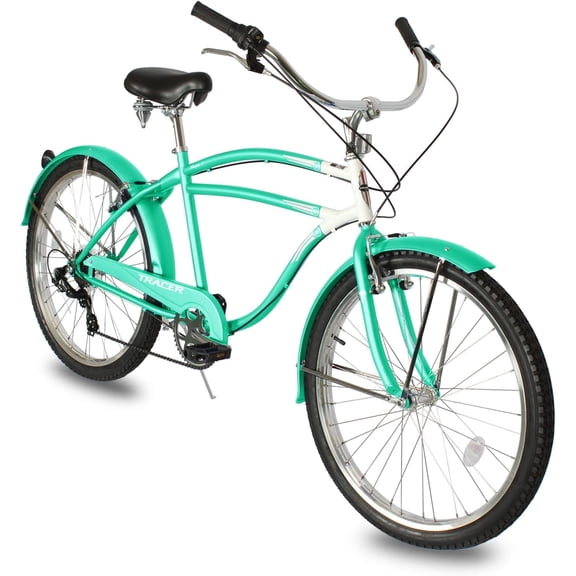 Tracer Nopa Beach Crusier Bike, 26" Wheel, 7-speed, V-brake, for Men, Mate Black