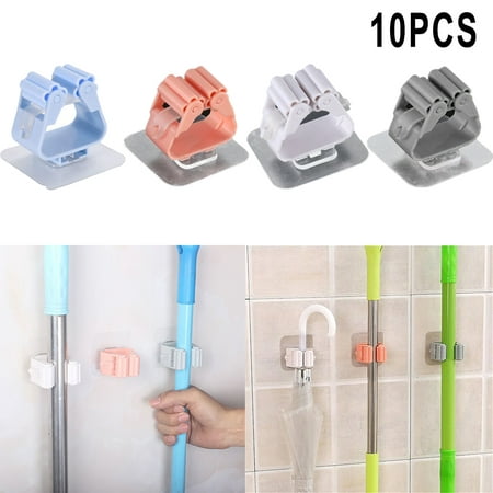 

Mingyiq 10x Mop Broom Self Adhesive Broom Holder Wall Without Drilling Tool Holder