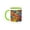 Green/White, variant on 3drose, Image of Colorful Abstract Geometric Shapes Pattern or Background, 11oz Magic Transforming Mug