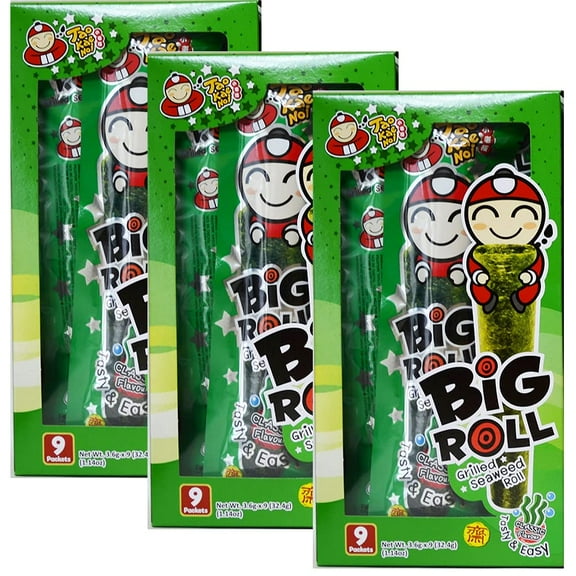 tao kae noi big roll grilled seaweed roll classic 9 pack ( 3 box )
