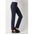 thumbnail image 3 of Ecru Designs Mid Waist Solid Stretch Crepe Pant-INDIGO / S, 3 of 12