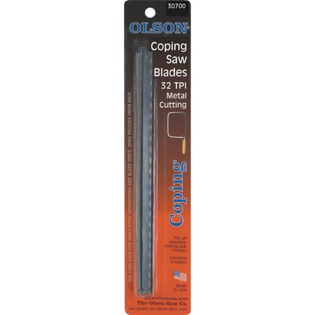 

1PK Olson 6-1/2 In. 32 TPI Metal Cutting Coping Saw Blade