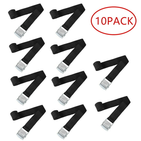 Jinsinto Black heavy nylon webbing with zinc alloy lock, weighing up to 600 LB 10 PCS