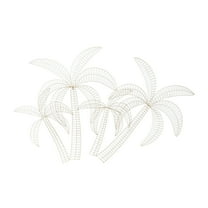 DecMode 2"W, 38"H Metal Glam Wall Decor, Gold, 1-Piece