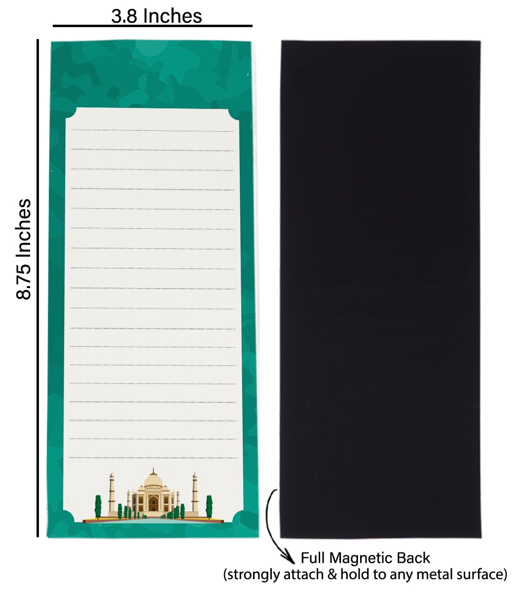 Inkdotpot Pack of 3 Magnetic Fridge To-Do List Notepads- Magnetic Memo Pads For Refrigerator-(50 Sheets Each)-TD