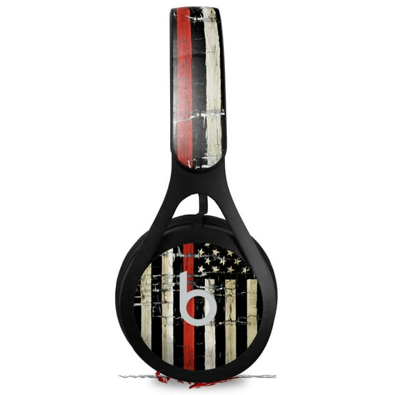 Skin Decal Wrap for Beats EP Painted Faded and Cracked Red Line USA American Flag HEADPHONES NOT INCLUDED