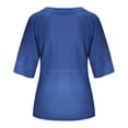 thumbnail image 4 of T Shirts For Women Trendy Dressy Casual Shirt Solid Round Neck Shirts Half Sleeve Elegant Blouse Tops, 4 of 5