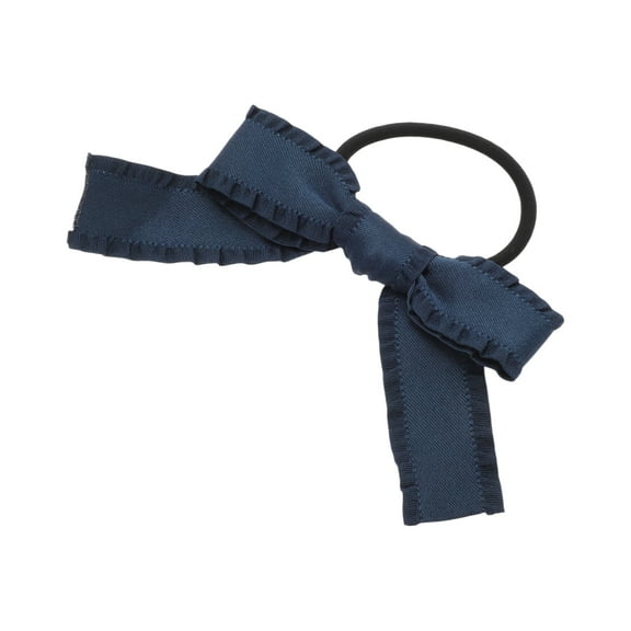 Unique Bargains 1 Pc Fashion Bow Scrunchies Hair Ties Navy Blue