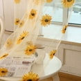 thumbnail image 7 of Yesbay Sunflower Sheer Tulle Window Curtain Valance Door Room Divider Drape Decoration,Curtain-Yellow, 7 of 7