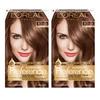 (2 pack) L'Oreal Paris Superior Preference Fade-Defying Color + Shine Hair Color, 5CG Iced Golden Brown