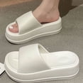 thumbnail image 3 of Zapatillas de verano de suela gruesa para mujer, cómodas, de suela suave, para el baño, para el hogar, antideslizantes, zapatillas de suela gruesa de una palabra para mujer, 3 of 5