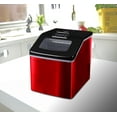 Frigidaire 40 lbs Countertop Clear Square Ice Maker EFIC452, Red