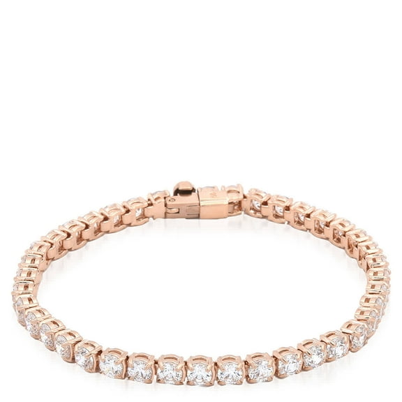 Swarovski Rose Gold-Tone Matrix Tennis Bracelet, Size M