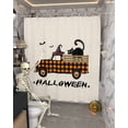 thumbnail image 5 of Halloween Shower Curtain Set ，Waterproof Fabric Shower Curtains Pumpkin Truck Black Cat Vintage Shower Curtains for Bathroom,Bathroom Decor 72"x84", 5 of 6