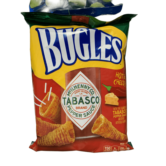 Bugles Hot and Cheesy Tobasco Flavour 85g - U.S Edition