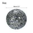 thumbnail image 2 of Uxcell 3Pcs Decorative Glass Balls 3.15 inch Orbs Centerpiece Balls Mosaic Glass Balls for Decor Bowls, Silver Black, 2 of 5