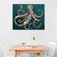 thumbnail image 2 of COMIO  + Culture-Octopus in the Deep Teal Sea by Eli Halpin Canvas Wall Art, 2 of 4