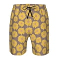 thumbnail image 4 of Kdxio Sunflower Pattern Mens Casual Shorts - Drawstring Summer Beach Sports Shorts for Men, 4 of 9
