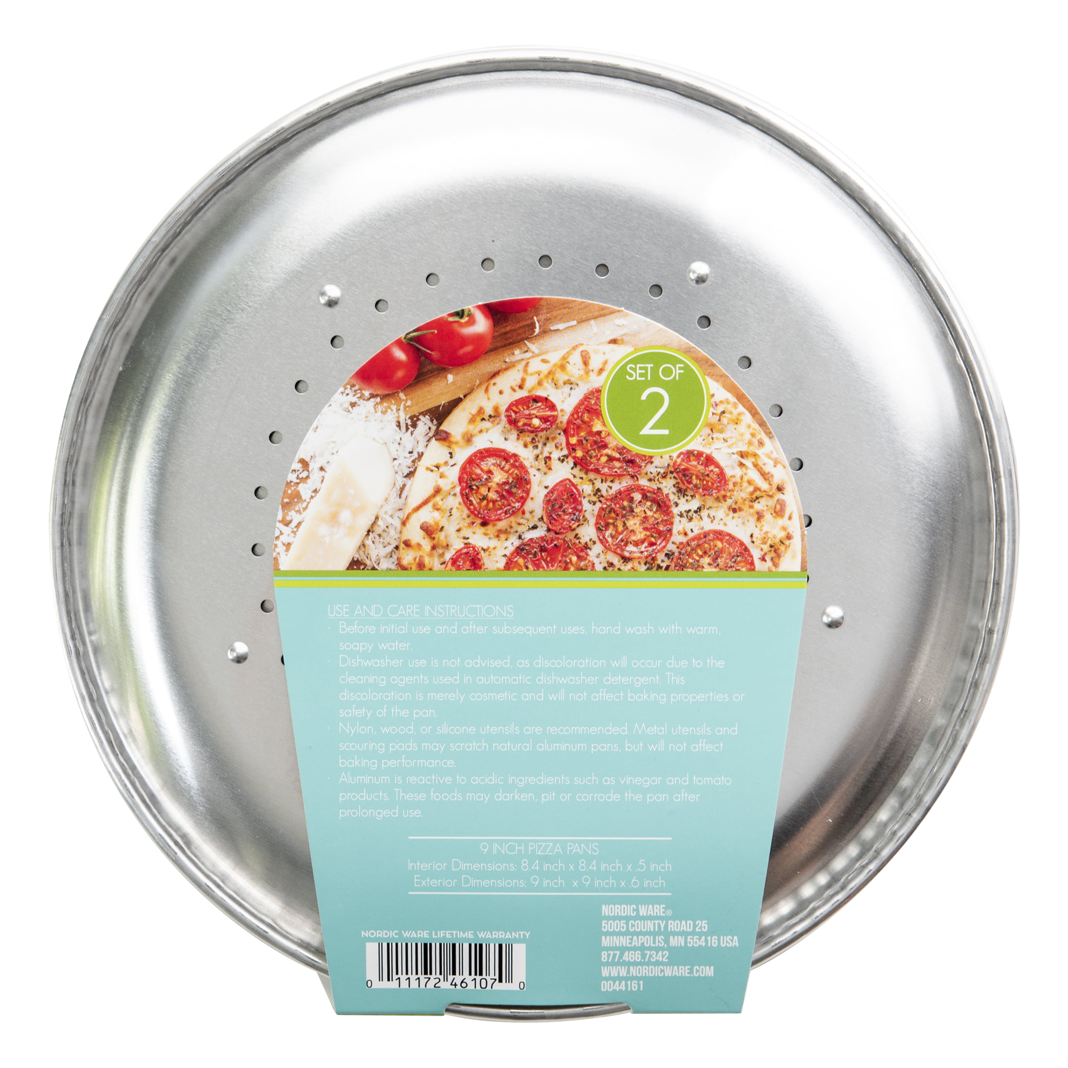  Nordic Ware 365 Indoor/Outdoor Large Pizza Pan, 12-Inch: Home &  Kitchen