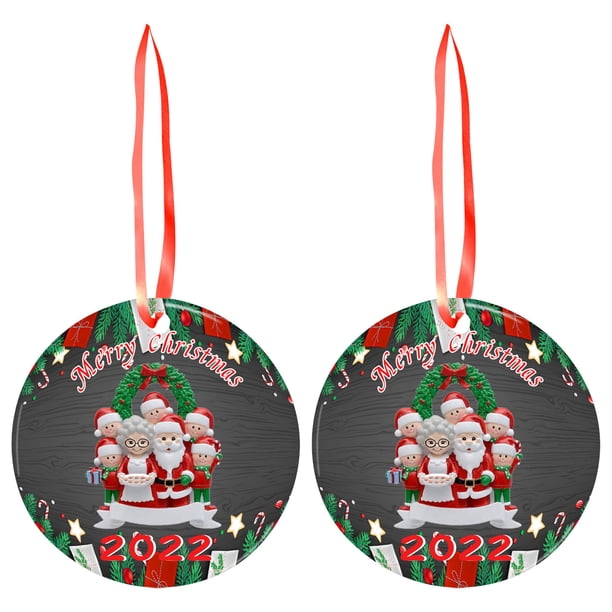 Fiudx Adorno para Árbol de Navidad, Juego de Adornos Único de 2022, Recuerdo Del Año, Regalo Divertido E Inolvidable, Perfecto para El Árbol o para Regalar, Ideal para Familiares y Amigos, Juego de 2