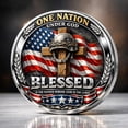 thumbnail image 6 of Flag Veteran Honor Tribute Coin, Alloy Religious Collectible Token, Souvenir Ornament for Military Fan Collection and Home Tabletop Display Decor, 6 of 8