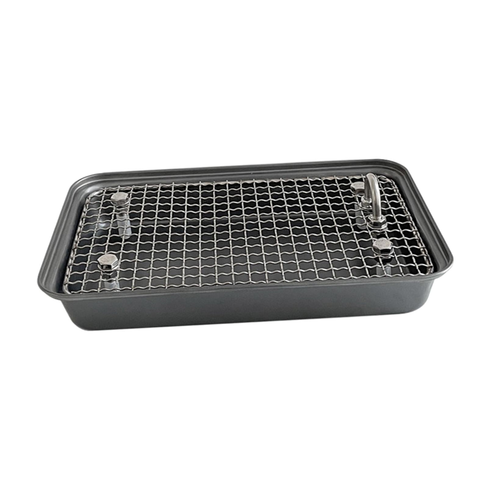 Small Animal Cage Toilet Rabbit Litter Toilet Easy to Clean with Grid for Rabbit Bunny Guinea Pig Chinchilla Cage Accessories Gray