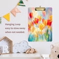 thumbnail image 6 of 12.5" x 9" Acrylic Clipboard with Gold Metal Clip Office and Classroom Essential Vibrant Colorful Tulips, 6 of 7